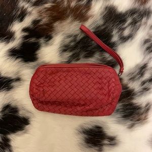 Red Bottega Veneta Wristlet
